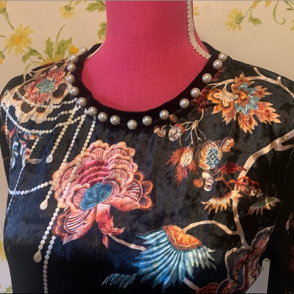 long sleeve velvet dress size M - Picture 3 of 13